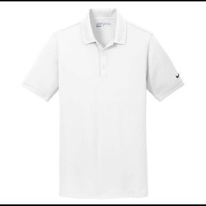Nike Host Pick Men's White Dri-FIT Polo Size Large Active Buttons Up Causal